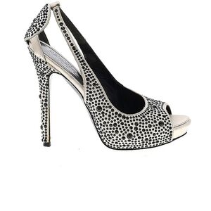 Alexander McQueen‎ Rhinestone Peep Toe Shoes Size 37